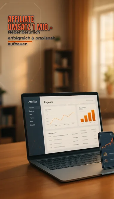 Cover von Entdecke den Schritt-für-Schritt Guide zum Aufbau eines Affiliate-Umsatzes von über 1 Mio. € - Praxisnah und zeitsparend!