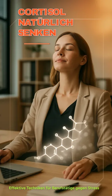 Cover von Effektive Techniken zur natürlichen Cortisol-Senkung für ein stressfreies Berufsleben